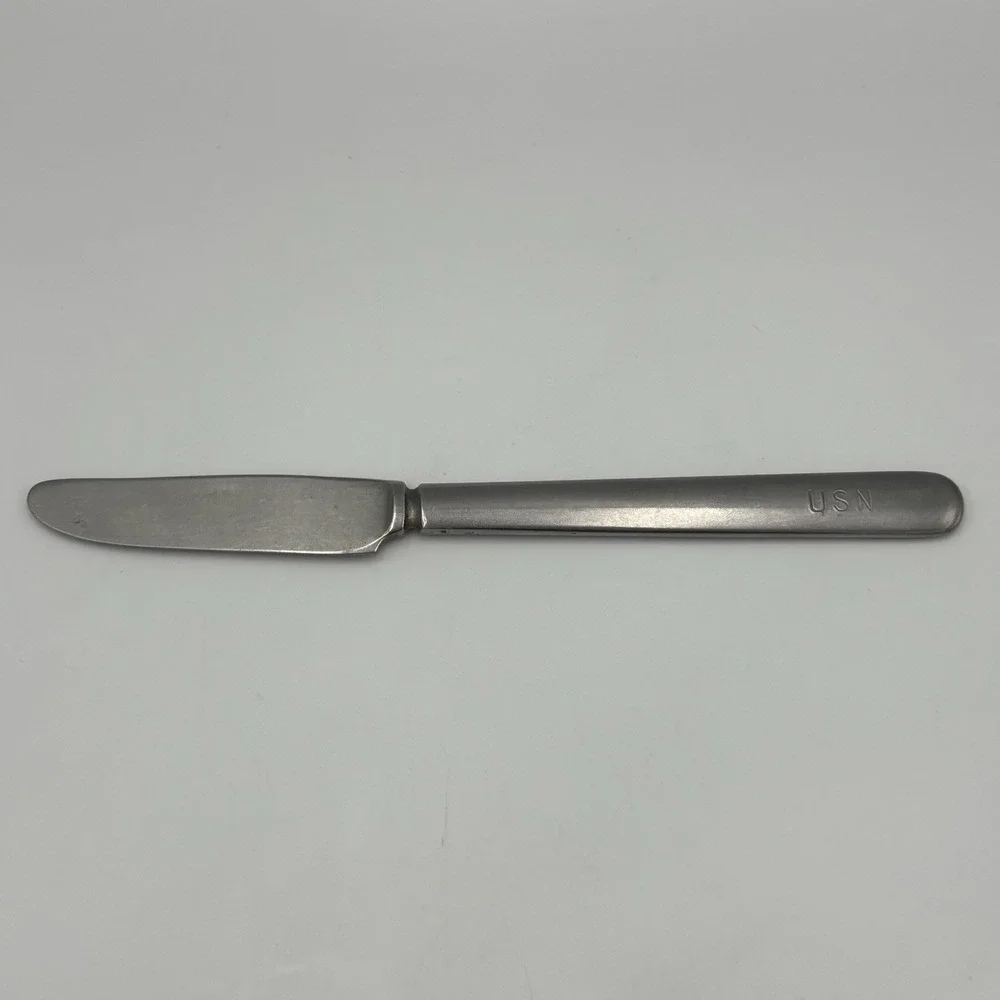 WWII US Navy Mess Hall Knife Marked USN W Stainless Steel